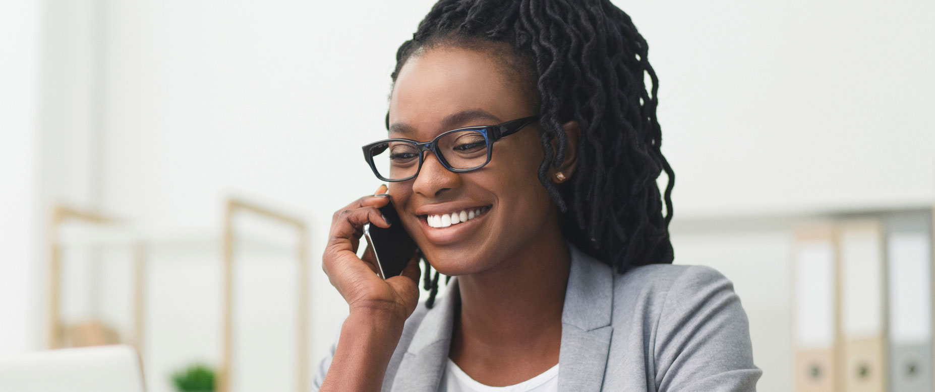 Woman talking on the phone with her ENT 